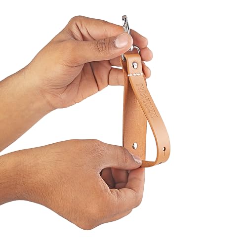 Image of Hero MotoCorp Leather Loop Gloves Holder | Mavrick Collection | Full Grain Leather | Adjustable Closure