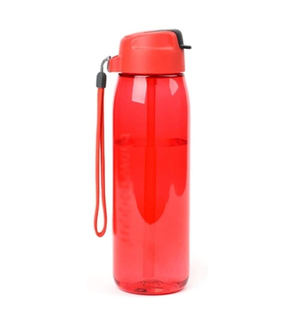 Bottiglia Sportiva Borraccia Sportiva Borraccia d'Acqua con Coperchio A Prova di Perdite per Palestra, Yoga, Fitness, Campeggio, Tazza da Viaggio Bottiglia d'Acqua (Color : Rot, Size : 750ml)