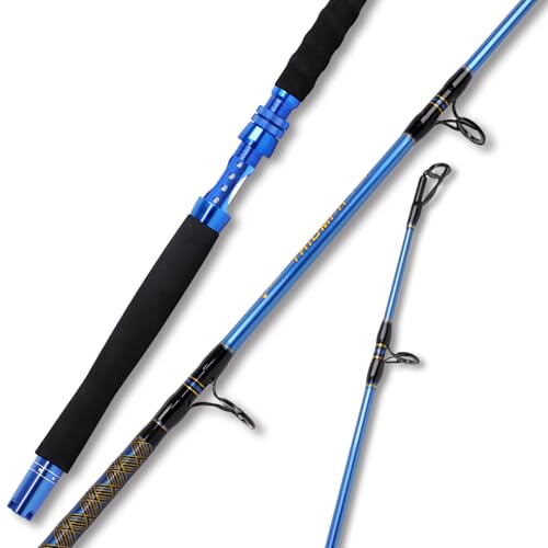 Fiblink Saltwater Graphite Jig Jigging Spinning Fishing Rod Deep Sea Jig Pole (6-Feet, Heavy, 80-120lbs)