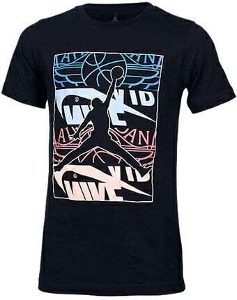 Nike Air Jordan Boys' Jumpman Shirt (New Black, Large)