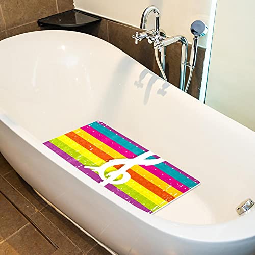 Tapis de douche antidérapant lavable aux motifs de notes de musique - 6