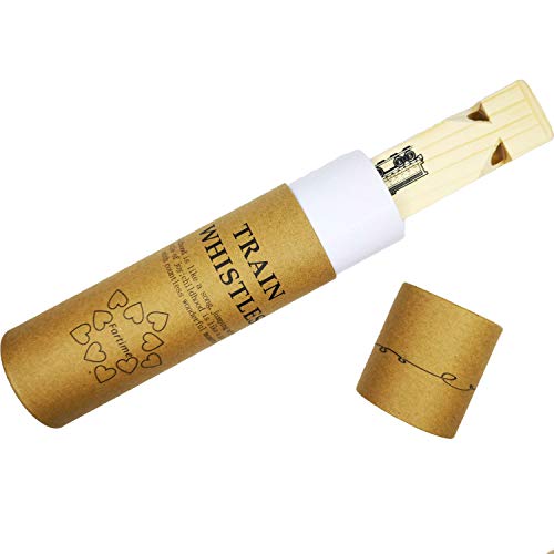 Fartime Wooden Train Whistle With A Beautiful Gift Box, 4 Tone Toddlers Educational Party Favors Toy Gift with Blast Chart for Kids
