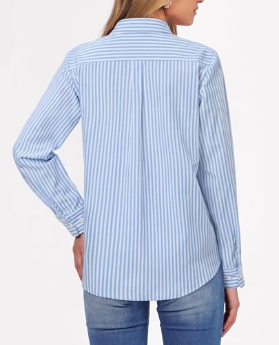 Image of siliteelon Button Down Shirts for Women Oxford Shirt Long Sleeve Classic Wrinkle Free Business Dress Shirts Work Office
