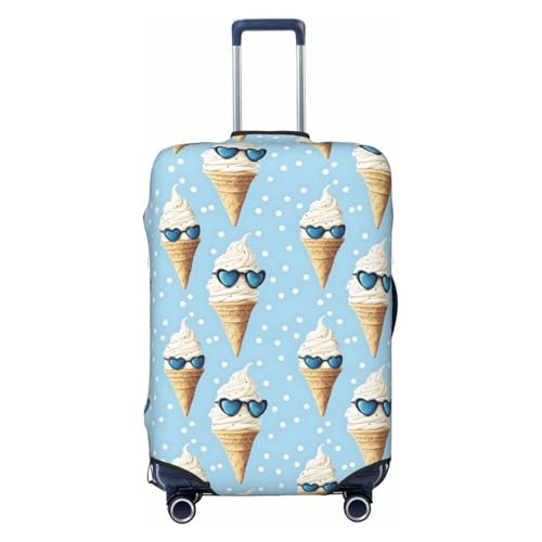 Luggage Cover Protector - Ice Cream Heart Glasses Print Suitcase Covers for Luggage Fit 25-28 Inch Suitcase