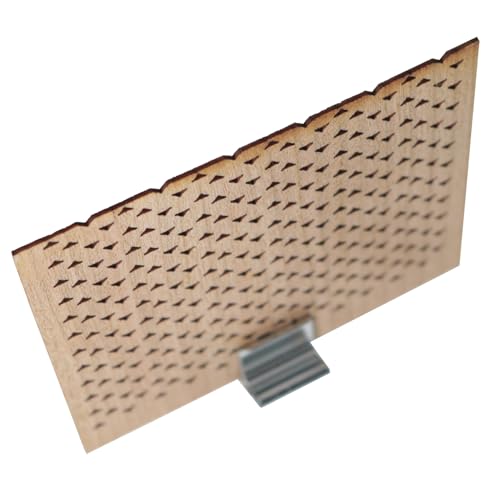 2 sets pabilos de madera grandes con soporte de hierro miniatura 3