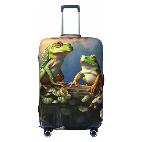 Housse de valise élastique anti-rayures noire grenouilles