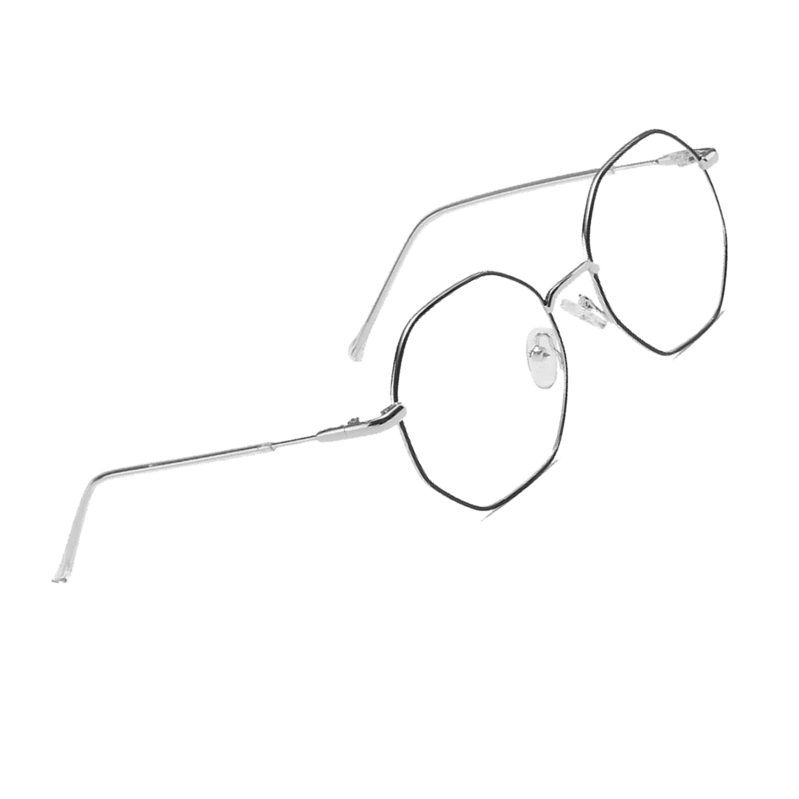 Voolga Clásicas Retro Gafas Luz Azul, Anti Tensión de Ojos Gafas Sin Graduar de Ordenador con Marco de Metal, Gafas Proteccion Trabajo para PC, Gaming, Tablet, Video Juegos Hombre Mujer