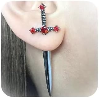 Gothic Sword Earrings for Women Men Gothic Dagger Sword Stud Earrings Cool Cross Earrings Hiphop Earrings Punk Dagger Earrings Jewelry Gifts for Teens