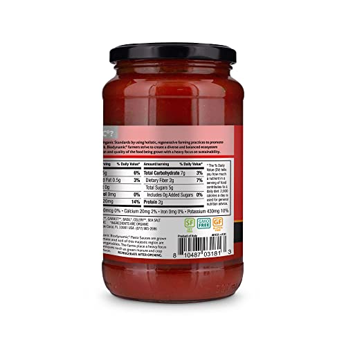 Dr. Mercola Solspring Biodynamic Organic Tomato Basil Italian Pasta Sauce, 3 Jars, About 4.5 Servings Per Jar (19.7 Oz. Per Jar), Non Gmo, Gluten Free, Soy Free, Organic Demeter Certified #TOP2