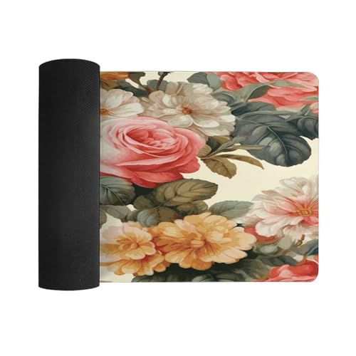Vintage Floral Pad Mouse Large Antideslizante miniatura 3