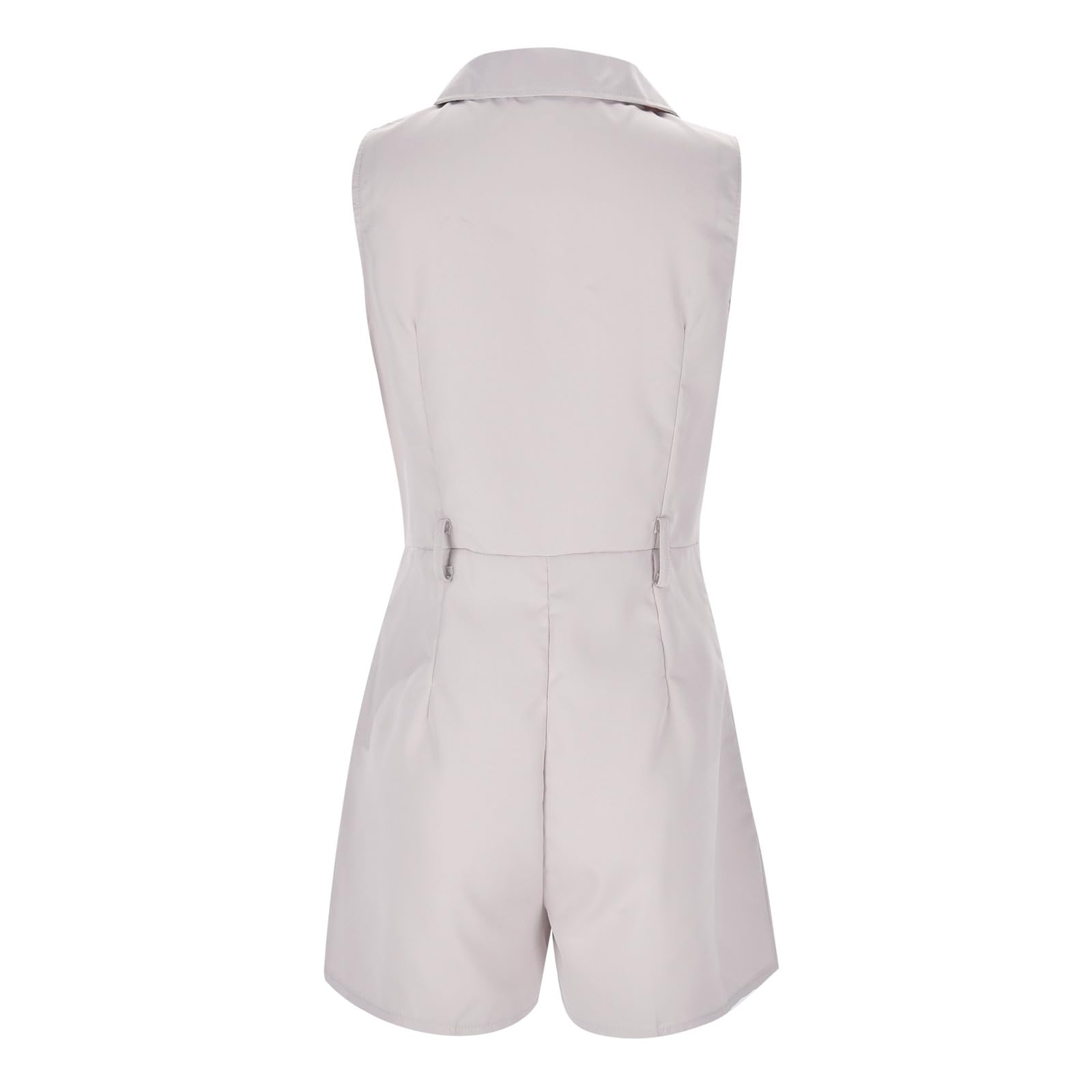 Tuta da donna elegante, senza maniche, estiva, senza maniche, tuta estiva
