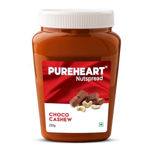 Image of Pureheart Nut Spread Choco Cashew (200 gm) Nutty Chocolate Cashew Spread for Breakfast, Bread /Toast, Sandwich