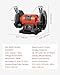 VEVOR Bench Grinder, 8-inch Variable Speed Bench Grinder, 2000-3450RPM Table Grinders with 550W 5.0A 3/4Hp Induction Motor, 36/60-Grit Grinding Wheel & Adjustable Eye Shield for Sharpening Grinding