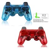 JINHOABF Wireless Controller for PS2,Built-in Dual Vibration 2.4G Gamepad Joystick Compatible for PS2 Controller,with Wireless Receivers