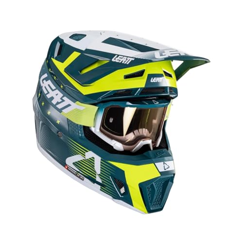 Leatt Casco moto 7.5 con Tecnologia 360° Turbine e maschera moto inclusa