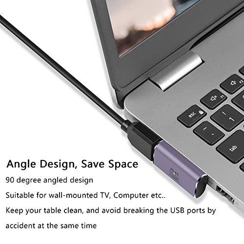 PNGKNYOCN 8K HDMI 270 Degree Adapter,2 Pack Right Angle HDMI 2.1 Male to Female Converter Support 8K@60Hz/4K@120Hz HDR - Image 2