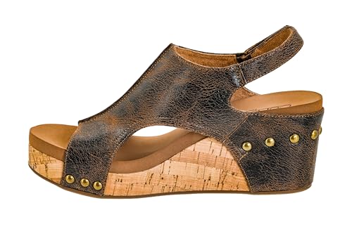 Image of Corkys Footwear Womens Carley Wedges, Featuring Corkys EVA Foam Cushioned Insoles, A 2.5 Inch Heel, Lightweight For All Day Wear, And Hook And Loop Closure