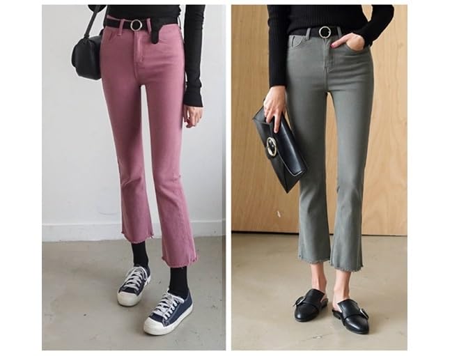 Round Buckle Belt Women's Genuine Leather Decorative Jeans Belt2