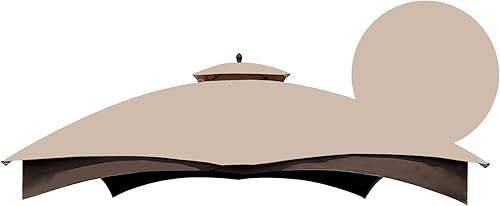 SCOCANOPY Toldo de repuesto para el cenador Lowe's modelo #GF-12S004B-1  GF-12S004BTO (beige claro)