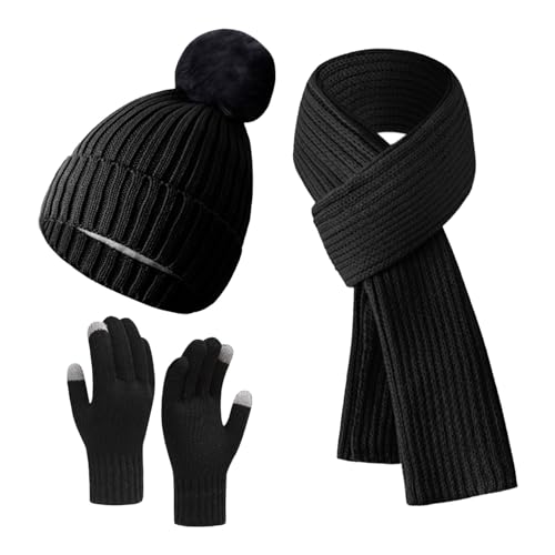 Ensemble bonnet écharpe homme contre le froid glacial avec doublure thermique en velours