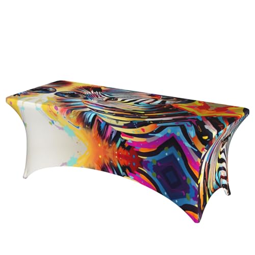 Nappe extensible grand format au design zèbre abstrait chic - 2