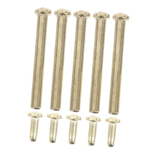 HOMSFOU Juego de 5 Kit Reparación Ventilador Remaches Metálicos y Tuercas Eje Resistente para Manualidades y Mantenimiento Portátil