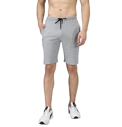 Image of Sleepynuts Regular Fit Terry Cotton Plain Shorts for Men