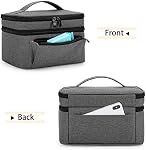 BAFASO Breast Pump Bag with a Waterproof Pad, Gray | Compatible with Medela Pump in Style and Extra Parts, Double Layer Design with Detachable Dividers