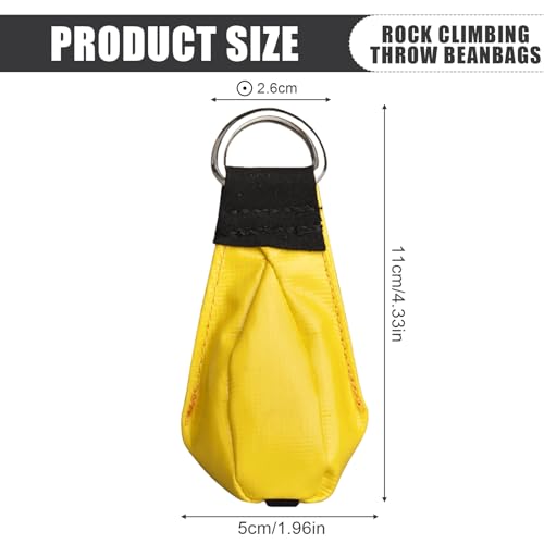 1 Stück Wurfbeutel, Wurfsack Schleudersack Kletter Professioneller Wurftasche Klettern Baum Seilwerfen Gewicht Tasche Arbeiten Bergsteigen Gelb 210G für Baumpfleger, Baumklettern, Wandern, Camping