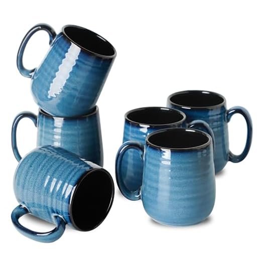 HASENSE 15 Ounce Ceramic Coffee Mug Set