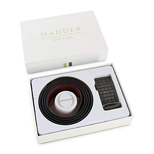 Mens Leather Belt With Adjustable Automatic Ratchet Buckle Mechanism mens dress belt4