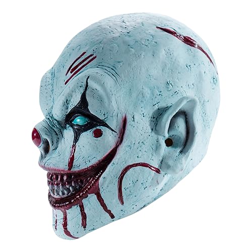Stobbod Horror Clown Mask Scary Evil Killer Halloween Cosplay Mask Creepy Demon Masquerade Party Costume Accessories Full Head Latex Prop thumb #5
