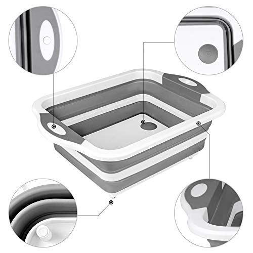 QiMH-Collapsible-Cutting-Board-Foldable-Space-Saving-Multi-function-Kitchen-Dish-Tub-and-Camping-Sink-Washing-and-Draining-Veggies-Fruits-Food-Grade-Storage-Basket-for-Picnic-BBQ-Prep-and-Camping