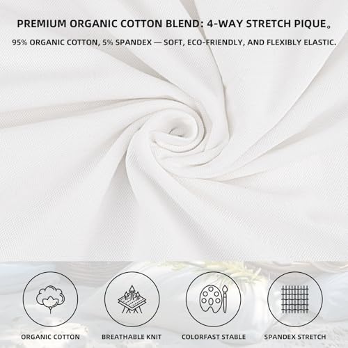 Polo para hombre de algodón orgánico corte clásico manga corta con elasticidad para golf miniatura 5