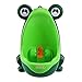 Zhoma Baby Urinal for Boys - Cute Frog Potty Training Urinal for Pee Trainer with Funny Aiming Target - Dark Green