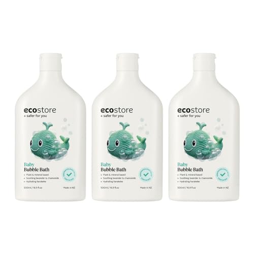 ecostore(エコストア) バブルバス 【ラベンダー&ゼラニウム】 500mL 3本キット 泡風呂 ベビー 赤ちゃん用 入浴剤 泡 お風呂 オーガニックカモミール配合 肌にやさしい 合成香料不使用