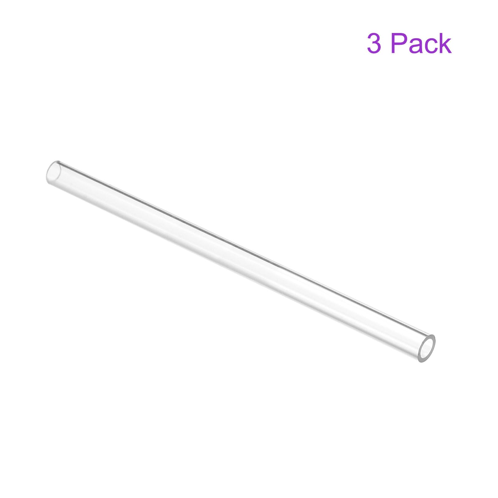 Tubos Rígidos De Plástico Transparente 4x6 Mm - Pack De 3, 24.5 Cm Cada Uno, Para Acuarios, Riego O Manualidades
