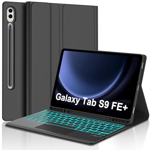 Teclado Bluetooth Retroiluminado para Tablet Samsung S9 FE+ con Trackpad
