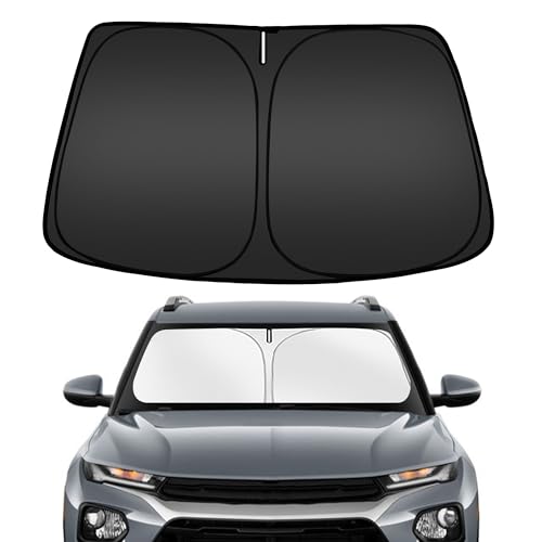 Image of ARISMOTOR Windshield Sun Shade for Chevy Trailblazer 2021-2025 2026, Custom Fit Foldable Front Window Sunshade Sun Visor Protector, Block UV Rays Keep Your Car Cooler