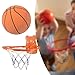 DYNWAVE Silent Basketball,with Hoop Sports Ball,Indoor Training Ball,Portable Low Noise Bouncy Ball,Children Toys Ball,for Party Gift, Orange