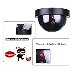 NONMON-Fake-Dummy-Dome-Camera-Homes-Business-Security-CCTV-Cameras-with-Flashing-Red-LED-Light-for-Indoor-and-Outdoor-4-PacksBlack