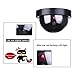 NONMON 4 Pack Dummy Fake Camera Security CCTV Dome Cameras with Flashing Red LED Light for Indoor Outdoor Home Business, Black