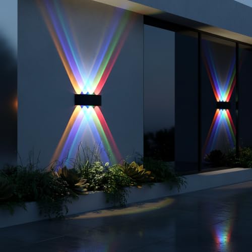 Image of Outdoor Wall Lamp, Weatherproof Exterior Light Fixture (8 Ray Multy)