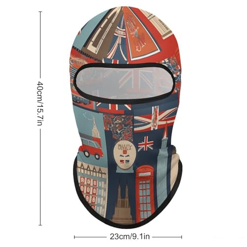 Balaclava para Hombres con Símbolos de Inglaterra, Máscara de Invierno para Ciclismo, Protección Facial para Esquí miniatura 2