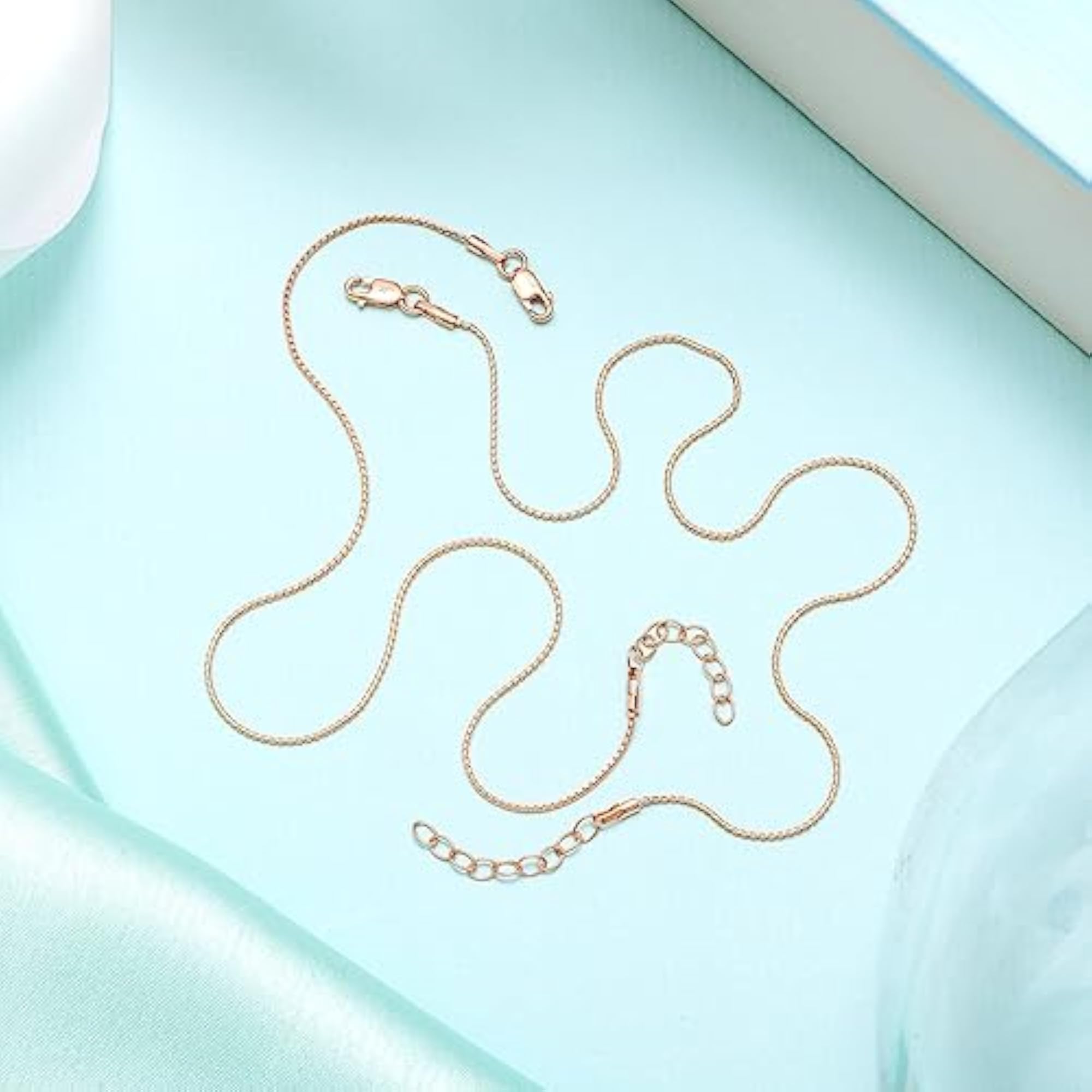 925 Silver Twisted Anklet Chain Pair