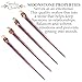 Natural Tumbled Healing Gemstone Crystal Wooden Hair Stick Handmade Gifts Boho Reiki by Smoky Quartz (Moonstone)