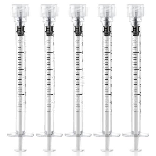 Image of 1ml Syringe without Needle Luer Lock Syringes with Cap, Sterile, 20 Pack