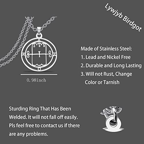Lywjyb Birdgot 7 Amon Demon Seal Necklace Goetia Sigil necklace Lemegeton Jewelry Lesser Key Occult Gift2