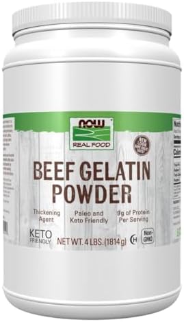 NOW Foods, Beef Gelatin Powder, Natural Thickening Agent, Source of Protein, 4-Pound