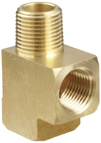Anderson Metals 06127-06 Brass Pipe Fitting, Barstock Street Tee, 3/8